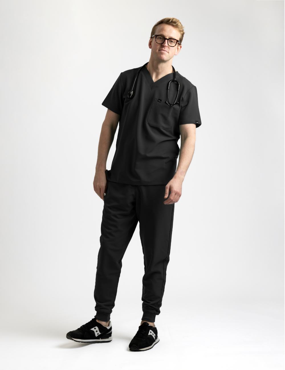 Black Male Scrub Set